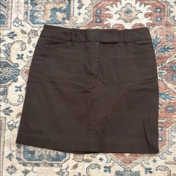 LOFT Dark Brown Petite Mini Skirt - Picture 1 of 5